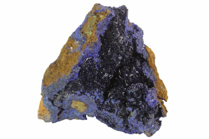 Dark Blue Azurite with Malachite - Laos #95796